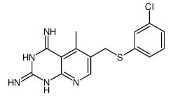 6-[(3-chlorophenyl)sulfanylmethyl]-5-methylpyrido[2,3-d]pyrimidine-2,4-diamine Structure