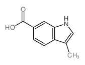 3-甲基-1H-吲哚-6-羧酸结构式