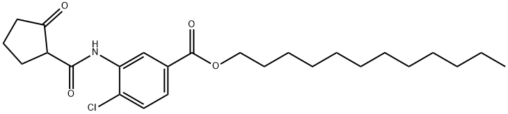 Oxo-cyclopentancarbonsure-1-[2-chlor-5-dodecyloxycarbonylanilid] Structure