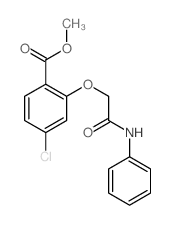 Benzoic acid,4-chloro-2-[2-oxo-2-(phenylamino)ethoxy]-, methyl ester结构式