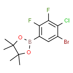 5-Bromo-4-chloro-2,3-difluorophenylboronic acid pinacol ester结构式