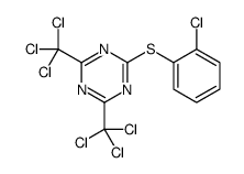 2-(2-chlorophenyl)sulfanyl-4,6-bis(trichloromethyl)-1,3,5-triazine结构式