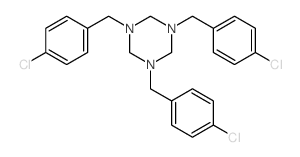 1,3,5-Triazine,1,3,5-tris[(4-chlorophenyl)methyl]hexahydro- structure