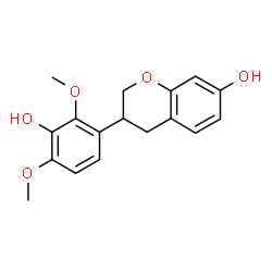 3,4-Dihydro-3-(3-hydroxy-2,4-dimethoxyphenyl)-2H-1-benzopyran-7-ol structure