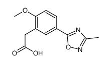 2-[2-methoxy-5-(3-methyl-1,2,4-oxadiazol-5-yl)phenyl]acetic acid Structure