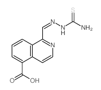 5-Isoquinolinecarboxylicacid, 1-[[2-(aminothioxomethyl)hydrazinylidene]methyl]-结构式