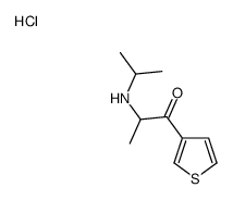 2-(propan-2-ylamino)-1-thiophen-3-ylpropan-1-one,hydrochloride结构式