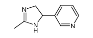 Pyridine,3-(4,5-dihydro-2-methyl-1H-imidazol-4-yl)- (9CI) Structure