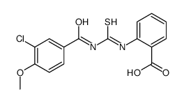 2-[(3-chloro-4-methoxybenzoyl)carbamothioylamino]benzoic acid结构式