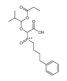 [carboxy-(2-methyl-1-propanoyloxypropoxy)methyl]-oxo-(4-phenylbutyl)phosphanium Structure