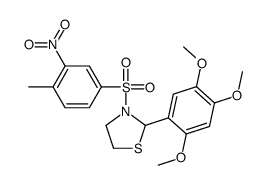 (9CI)-3-[(4-甲基-3-硝基苯基)磺酰基]-2-(2,4,5-三甲氧基苯基)-噻唑烷结构式
