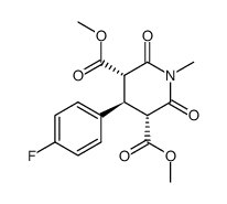 dimethyl-4-(4-fluorophenyl)-1-methyl-2,6-dioxo-3,5-piperidinedicarboxylate结构式