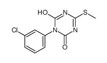 3-(3-chlorophenyl)-6-methylsulfanyl-1H-1,3,5-triazine-2,4-dione Structure