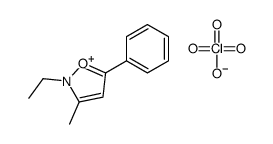 2-ethyl-3-methyl-5-phenyl-1,2-oxazol-2-ium,perchlorate Structure