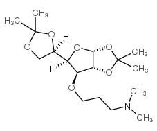 1,2:5,6-DI-O-ISOPROPYLIDENE-3-O-(3-DIMETHYLAMINOPROPYL)-ALPHA-D-GLUCOFURANOSE结构式