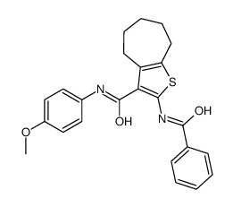 2-benzamido-N-(4-methoxyphenyl)-5,6,7,8-tetrahydro-4H-cyclohepta[b]thiophene-3-carboxamide结构式