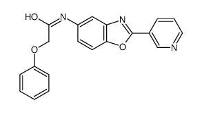 2-phenoxy-N-(2-pyridin-3-yl-1,3-benzoxazol-5-yl)acetamide Structure