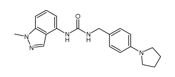 N-(1-methyl-1H-indazol-4-yl)-N'-[4-(1-pyrrolidinyl)benzyl]urea Structure