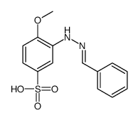 3-(2-benzylidenehydrazinyl)-4-methoxybenzenesulfonic acid Structure