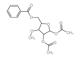 a-D-Ribofuranose, 3-O-methyl-, 1,2-diacetate 5-benzoate structure