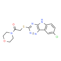 Morpholine, 4-[[(8-chloro-2H-1,2,4-triazino[5,6-b]indol-3-yl)thio]acetyl]- (9CI)结构式