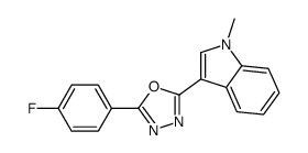 1H-Indole,3-[5-(4-fluorophenyl)-1,3,4-oxadiazol-2-yl]-1-methyl-(9CI)结构式