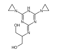 2-[[4,6-Bis(1-aziridinyl)-1,3,5-triazin-2-yl]amino]-1,3-propanediol structure