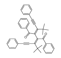 E,Z-4,5-Dibenzoyl-3,6-di-tertbutyl-1,8-diphenyl-octadien-3,5-diin-(1,7) Structure