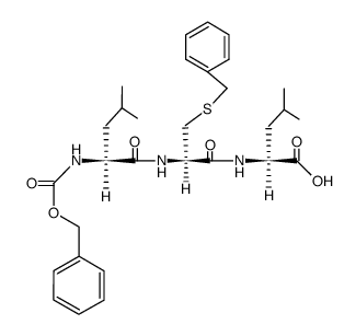 Benzyloxycarbonyl-Leu-(S-benzyl-Cys)-Leu结构式