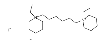 1-ethyl-1-[6-(1-ethylpiperidin-1-ium-1-yl)hexyl]piperidin-1-ium,diiodide结构式