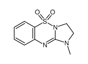 1-methyl-2,3-dihydro-1H-benzo[e]imidazo[1,2-b][1,2,4]thiadiazine 5,5-dioxide结构式