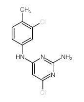 2,4-Pyrimidinediamine,6-chloro-N4-(3-chloro-4-methylphenyl)- Structure