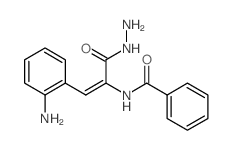 N-[2-(2-aminophenyl)-1-(hydrazinecarbonyl)ethenyl]benzamide Structure