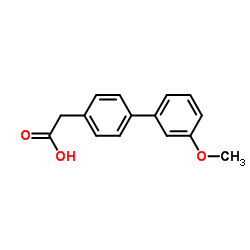 (3'-Methoxy-4-biphenylyl)acetic acid Structure