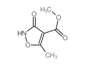 4-Isoxazolecarboxylicacid, 2,3-dihydro-5-methyl-3-oxo-, methyl ester结构式