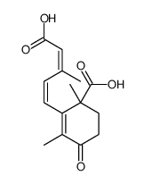 2-[(1E,3E)-4-carboxy-3-methylbuta-1,3-dienyl]-1,3-dimethyl-4-oxocyclohex-2-ene-1-carboxylic acid Structure