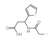 3-[(2-chloroacetyl)amino]-3-thiophen-2-yl-propanoic acid结构式