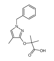 2-Methyl-2-[[4-methyl-1-benzyl-1H-pyrazol-3-yl]oxy]propanoic acid picture