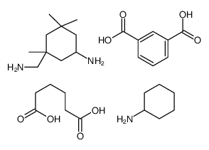 3-(aminomethyl)-3,5,5-trimethylcyclohexan-1-amine,benzene-1,3-dicarboxylic acid,cyclohexanamine,hexanedioic acid Structure