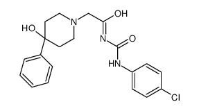 3-(p-Chlorophenyl)-1-[(4-hydroxy-4-phenylpiperidino)acetyl]urea Structure