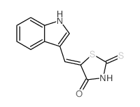 (5Z)-5-(1H-indol-3-ylmethylidene)-2-sulfanylidene-thiazolidin-4-one Structure