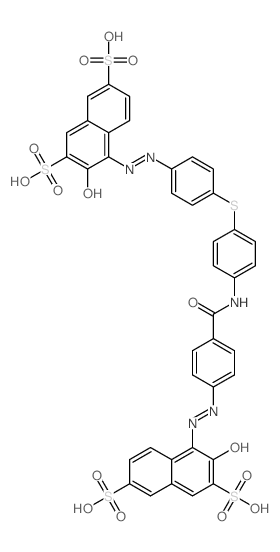 2,7-Naphthalenedisulfonic acid, 3-hydroxy-4-[[4-[[4-[4- [(2-hydroxy-3,6-disulfo-1-naphthyl)azo]benzamido]phenyl] thio]phenyl]azo]-, tetrasodium salt picture