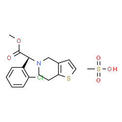 (S)-METHYL 2-(2-CHLOROPHENYL)-2-(6,7-DIHYDROTHIENO[3,2-C]PYRIDIN-5(4H)-YL)ACETATE METHANESULFONATE Structure