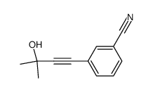 3-(3-hydroxy-3-methylbut-1-ynyl)benzonitrile Structure