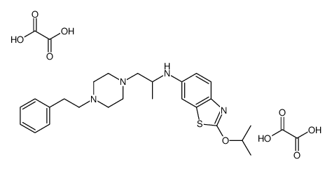 6-(1-Methyl-2-(4-phenethylpiperazino)ethyl)-amino-2-isopropoxy-benzoth iazole oxalate hydrate结构式