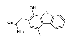 1-hydroxy-4-methylcarbazole-2-acetamide结构式