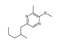 3-methyl-5-(2-methylpentyl)-2-methylsulfanylpyrazine Structure