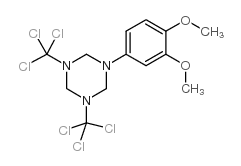 1-(3',4'-DIMETHOXY PHENYL)-3,5-BIS-TRICHLORO-METHYL SYM TRIAZINE Structure