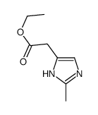 ethyl 2-(2-Methyl-1H-imidazol-4-yl)acetate结构式