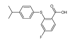 4-fluoro-2-(4-isopropylphenylthio)benzoic acid结构式